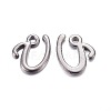 Gunmetal Plated Alloy Letter Pendants PALLOY-J718-01B-U-1