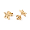 304 Stainless Steel Star Stud Earrings for Men Women EJEW-E163-07G-2