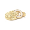 Brass Pave Natural White Shell Religion Pendants KK-S522-23G-D-2