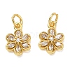 Brass Micro Pave Clear Cubic Zirconia Charms CU-CBA6E4E-05G-1