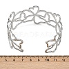 Hollow 304 Stainless Steel Cuff Bangles for Women BJEW-L709-03P-3