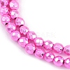 Baking Paint Electroplated Synthetic Non-magnetic Hematite Beads Strands G-H072-A01-01G-3