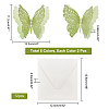  12Pcs Hollow Out Butterfly Paper Cards AJEW-NB0002-78-2