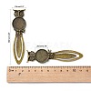 Iron Bookmark Cabochon Settings PALLOY-N0084-20AB-NF-3