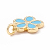 Brass Enamel Pendants KK-P217-02G-04-3