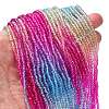 Transparent Painted Glass Beads Strands X1-DGLA-A034-T2mm-A14-2