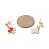 4 Pair 4 Color Enamel Mushroom Dangle Stud Earrings EJEW-JE05158-4