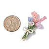 Seed Beads Beaded Charms PALLOY-JF02868-2