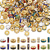 200Pcs 10 Colors Brass Rhinestone Spacer Beads RB-SP001-08B-1