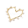 Hollow Brass ABS Imitation Pearl Pendants KK-K419-10G-2