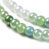 Transperant Electroplate Glass Beads Strands GLAA-P056-4mm-B04-3