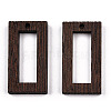 Natural Wenge Wood Pendants WOOD-T023-36-2