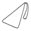 304 Stainless Steel Wheat Chain Necklaces NJEW-O058-26P-2