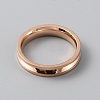 201 Stainless Steel Grooved Finger Ring Settings RJEW-WH0012-11B-2