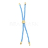 Twisted Nylon Cord Silder Bracelets DIY-B066-03G-10-1