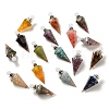 Natural & Synthetic Mixed Gemstone Perfume Bottle Pendants G-H285-01P-1