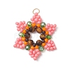 Glass Seed Beaded Pendants PALLOY-MZ01241-04-1