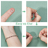 10Pcs Stainless Steel Push Gate Snap Keychain Clasp Findings FIND-HS0001-70-4