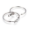 Tarnish Resistant 201 Stainless Steel Hoop Earrings EJEW-F188-24P-A-2