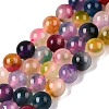 Dyed Natural White Jade Beads Strands G-T138-8mm-210-19-4