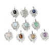 Natural & Synthetic Mixed Gemstone Pendants G-L623-04P-1