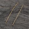 Real 18K Gold Plated Sterling Silver Flat Head Pins STER-H215-0.5x40mm-G-2
