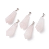 Natural Rose Quartz Pointed Pendants G-I314-02P-16-1