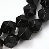 Natural Black Onyx Beads Strands G-Q468-90-8mm-1