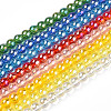 Electroplate Transparent Glass Beads Strands GLAA-T032-T8mm-AB-1