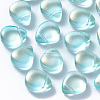 Transparent Spray Painted Glass Beads GLAA-T016-29D-1