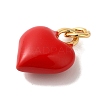 Brass Enamel Charms X-KK-U027-13-04G-2