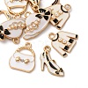 10Pcs 5 Styles Fashion Theme Alloy Enamel Pendants ENAM-FP0002-74-4