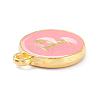 Golden Plated Alloy Enamel Charms ENAM-Q437-14P-2