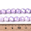 Anti-Tarnish Electroplate Glass Beads Strands X-EGLA-T021-8mm-15-08-4