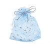 Sliver Stamping Star Organza Printed Gift Drawstring Bags PW-WG4192C-04-1