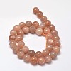 Natural Sunstone Round Bead Strands G-F266-11-10mm-2