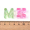 UV Plating Transparent Acrylic European Beads OACR-M027-02M-4