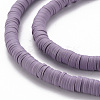 Handmade Polymer Clay Bead Strands X-CLAY-T002-6mm-58-3
