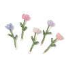 4Pcs 4 Colors Seed Beads Beaded Charms PALLOY-JF02850-4
