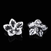 Transparent Glass Bead Caps GLAA-N001-07-3