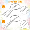 2Pcs 2 Styles Iron and Rhinestones Hair Bands OHAR-HY0001-05-2