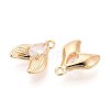Brass Micro Pave Cubic Zirconia Pendants KK-T071-38G-2