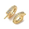 Horse Shoes Rack Plating Brass Micro Pave Cubic Zirconia Pendant Bails KK-S397-07D-2