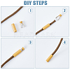 40Pcs 10 Colors Spray Printed Alloy Aglets for Shoelaces FIND-DC0005-09-4