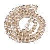 Electroplate Transparent Glass Beads Strands EGLA-N002-28-F04-3