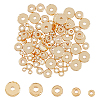 SUPERFINDINGS 100Pcs 5 Style Brass Beads KK-FH0005-35G-1
