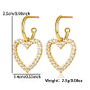 Heart Shape 925 Sterling Silver Rhinestone Stud Earrings JZ2226-2