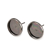 Gunmetal Metal Color Brass Ear Studs Settings X-IFIN-Q005-B-2