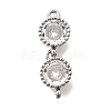Brass Pave Cubic Zirconia Connector Charms KK-N289-26P-05-1