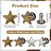 12 Bags 2 Colors Zinc Alloy Decorative Rivets FIND-FG0005-52A-2